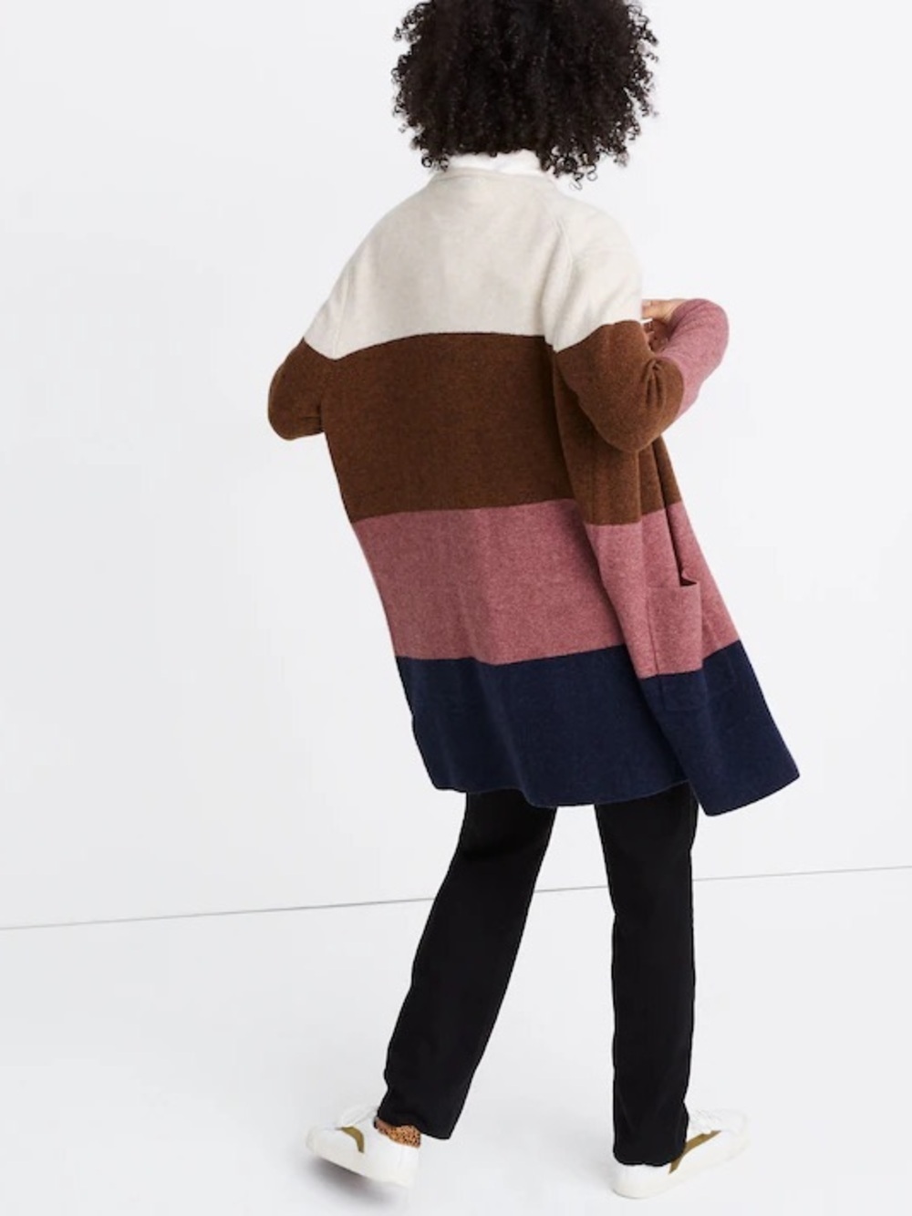 Madewell Kent Striped Colorblock Cardigan Sweater in Coziest Yarn - Picture 3 of 11